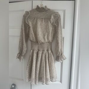 Chic Long Sleeve Floral Dress